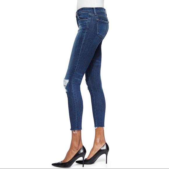 J Brand Mid-Rise Cropped Skinny Troublemaker Jeans - Picture 2 of 8